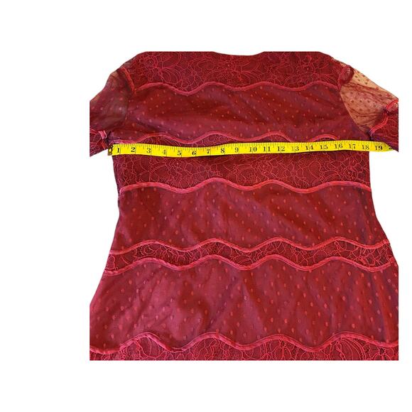 Sachin + Babi Red Lace Dress - Size 6 - Picture 4 of 12